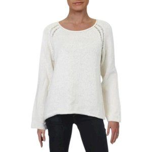 Chelsea & Theodore Natural Knit Ladder Stitch Pull-over Sweater